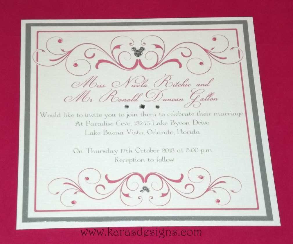 Disney Wedding Invite From Kara S Designs Photo 32