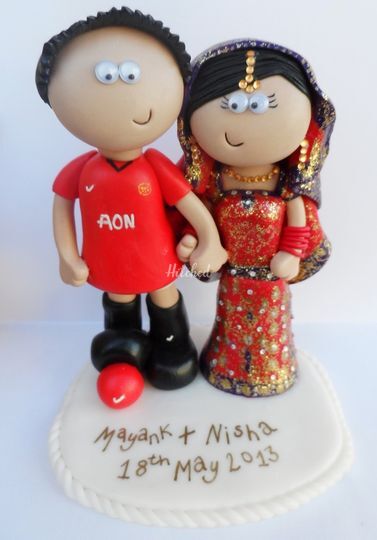 Indian Bride Groom topper  from Googly Gifts Wedding  Cake  