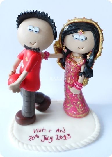 Indian Bride Groom topper  from Googly Gifts Wedding  Cake  