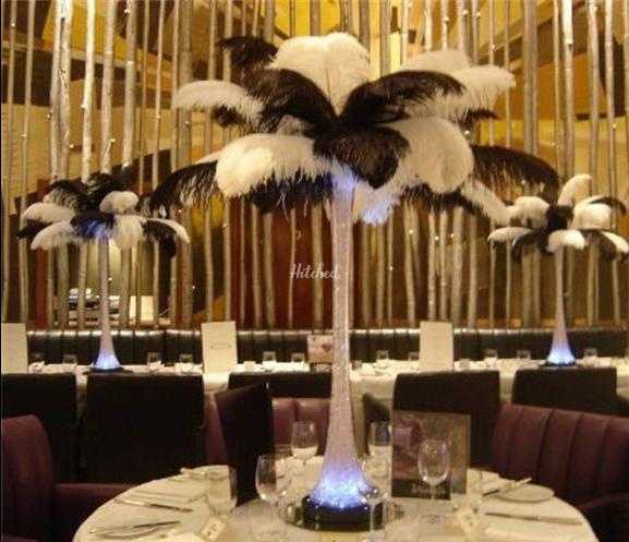 Ostrich Feathers In Flute Vase From Lavish Events Photo 27